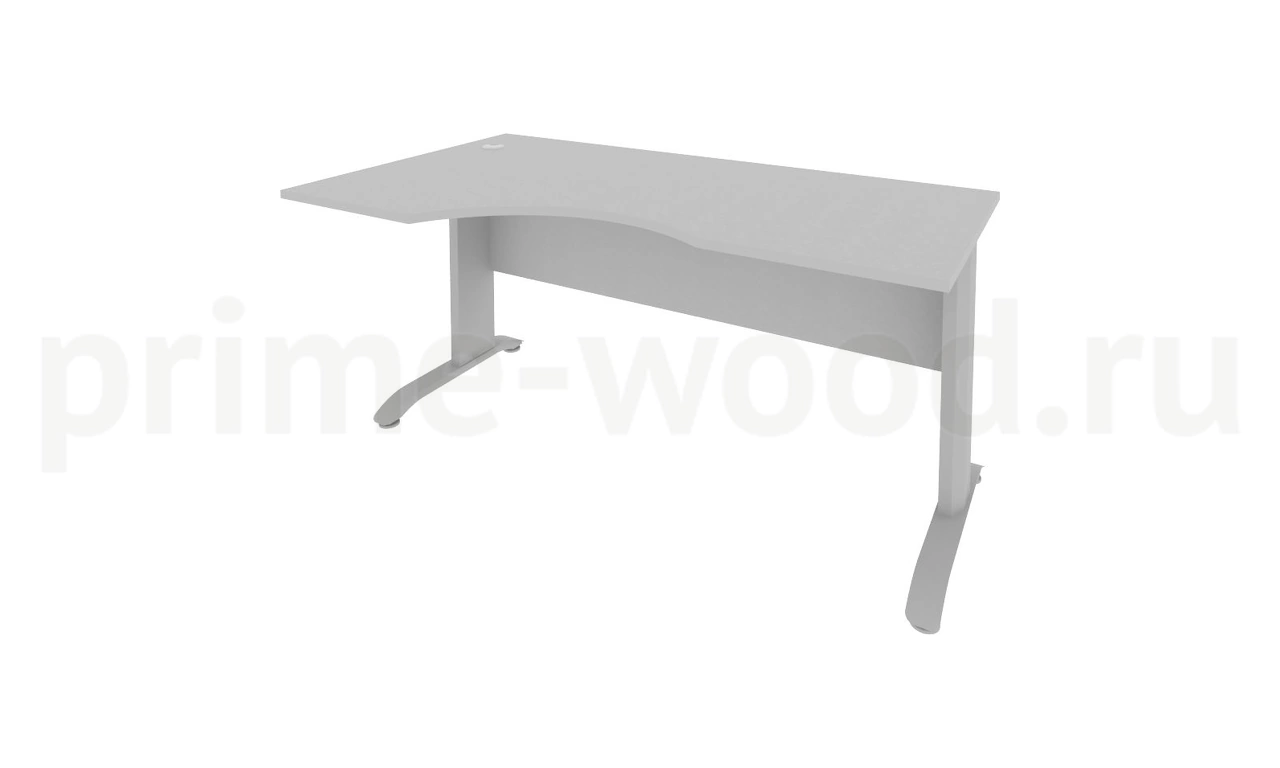 Стол криволинейный левый на металлокаркасе RIVA 160x90x76 - фото 3